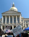 Free Stock Photo: Protestors with signs at the 2010 Atlanta tax day tea party in Atlanta, Georgia