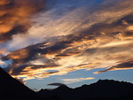 Free Stock Photo: Clouds over the mountains at sunset