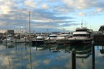 Free Stock Photo: Boats in a harbor during sunset
