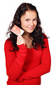 Free Stock Photo: A beautiful woman holding a credit card