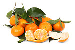Free Stock Photo: Mandarines isolated on a white background