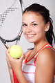 Free Stock Photo: A beautiful girl with tennis gear