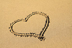 Free Stock Photo: A heart in the sand