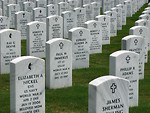 Free Stock Photo: Gravestones in a row at the Georgia National Cemetery