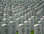 Free Stock Photo: Rows of gravestones at the Georgia National Cemetery
