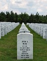 Free Stock Photo: Gravestones in a row at the Georgia National Cemetery