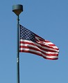 Free Stock Photo: US flag in blue sky