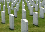 Free Stock Photo: Gravestones in a row at the Georgia National Cemetery