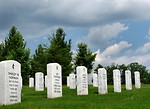 Free Stock Photo: Gravestones in a row at the Georgia National Cemetery