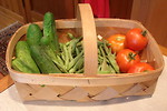Free Stock Photo: A basket of fruits and vegetables