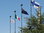 Free Stock Photo: Several flags in Olympic Park in Atlanta, Georgia
