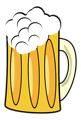 Free Stock Photo: Illustration of a foamy mug of beer