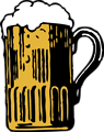 Free Stock Photo: Illustration of a foamy mug of beer