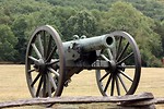 Free Stock Photo: A Civil War era cannon on the edge of a field