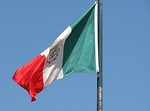 Free Stock Photo: Mexican flag in blue sky