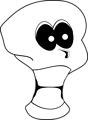 Free Stock Photo: Illustration of a human skull
