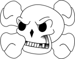 Free Stock Photo: Illustration of a skull and crossbones