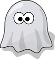Free Stock Photo: Illustration of a cartoon halloween ghost