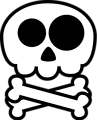 Free Stock Photo: Illustration of a skull and crossbones