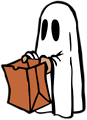Free Stock Photo: Illustration of a ghost with a bag