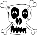 Free Stock Photo: Illustration of a human skull