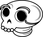Free Stock Photo: Illustration of a human skull