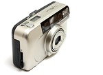 Free Stock Photo: A point and shoot camera isolated on a white background
