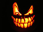 Free Stock Photo: A scary Halloween jack-o-lantern