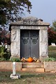 Free Stock Photo: A mausoleum during autumn at historic Oakland Cemetery in Atlanta, Georgia