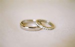 Free Stock Photo: Closeup of a pair of wedding rings