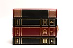 Free Stock Photo: A stack of blank books isolated on a white background