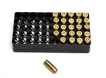 Free Stock Photo: A box of bullets on a white background