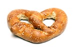 Free Stock Photo: A pretzel isolated on a white background