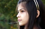 Free Stock Photo: A beautiful young girl posing outdoors