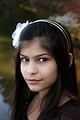 Free Stock Photo: A beautiful young girl posing outdoors