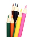 Free Stock Photo: Colored pencils isolated on a white background