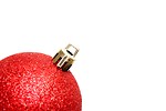 Free Stock Photo: A red Christmas ornament isolated on a white background