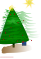 Free Stock Photo: Illustration of a decorated Christmas tree