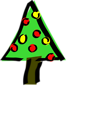 Free Stock Photo: Illustration of a decorated Christmas tree