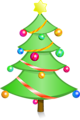 Free Stock Photo: Illustration of a decorated Christmas tree