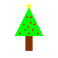 Free Stock Photo: Illustration of a decorated Christmas tree
