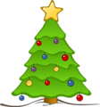 Free Stock Photo: Illustration of a decorated Christmas tree