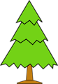 Free Stock Photo: Illustration of a plain Christmas tree