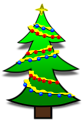 Free Stock Photo: Illustration of a decorated Christmas tree