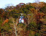 Free Stock Photo: A medical helicopter preparing to land