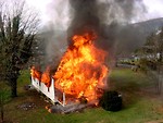 Free Stock Photo: A house on fire