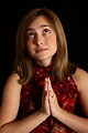 Free Stock Photo: A cute young girl praying