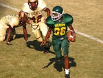 Free Stock Photo: A football player running with the ball
