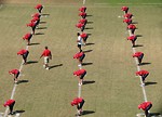 Free Stock Photo: Football players exercising on a field