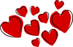 Free Stock Photo: Illustration of red hearts